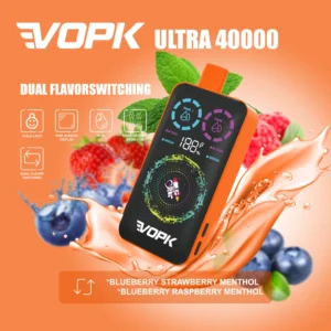VOPK 2in1 Disposable Vape - Blueberry Strawberry Menthol & Blueberry Raspberry Menthol